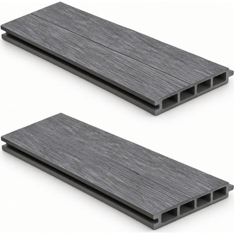 Lama de valla composite coextruida efecto roble oscuro - 19x156x1480 mm