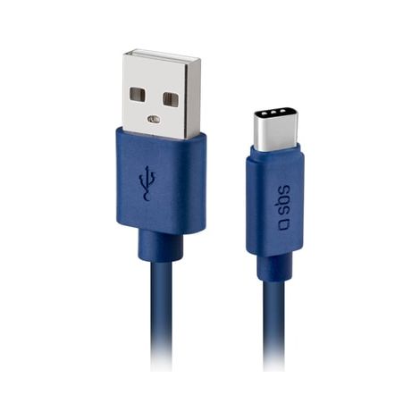 SBS TECABLPOLOTYPECB câble USB USB 2.0 1 m USB A USB C Bleu (1/3)
