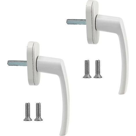Fenstergriffe, 2-teilig, Fenstergriff aus Aluminiumlegierung, massiver Aluminiumgriff, weißer Aluminium-Türgriff, passend für gängige Fenster und Balkontüren (bejoey) (1/5)