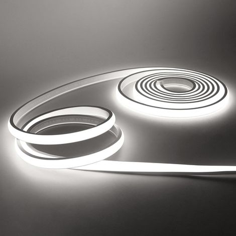 Bandeau LED COB 220V, IP65 étanche Flexible néon LED Strip 288 Leds/m Bandes à LED Ruban pour DIY Chambre, Cuisine, Exterieur Maison Décoration. Blanc,3M [Classe énergétique F] (1/5)