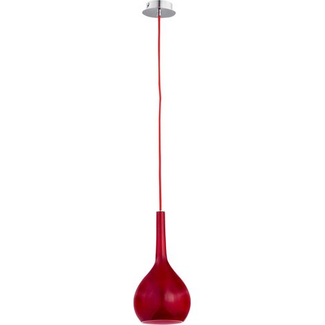 Suspension moderne goutte rouge E27 15W Alfa Vetro (1/3)