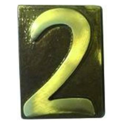 VUMME SRL - NUMERO CIVICO IN LOTTONE FINITURA  BRONZATA N. 2 (1/2)
