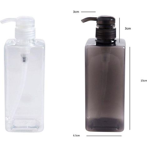 Distributeur de voyage 600ml pour gel douche, shampoing et liquide vaisselle - Flacon vide réutilisable pour salle de bain (1/3)