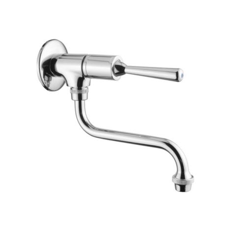 An der Wand montierter zeitgesteuerter Waschbeckenhahn mit Antischraubhebel Idral Classic 08016A  Chrom