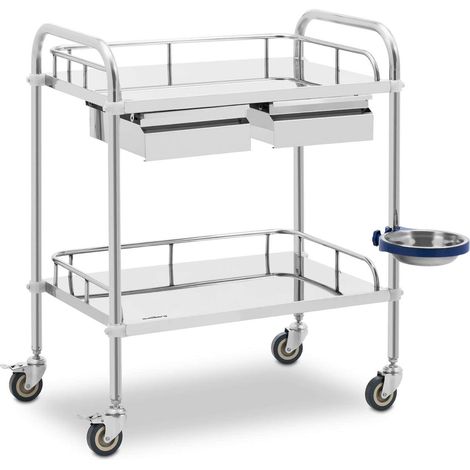 Charriot médical - Steinberg Systems - 2 tablettes de 55 x 37 x 13 cm - 2 tiroirs (1/5)