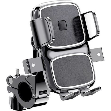 Support de téléphone pour moto - Support de téléphone portable rotatif à 360° pour vélo - Support de téléphone pour vélo - Support pour smartphone pour vélo (poignée)
