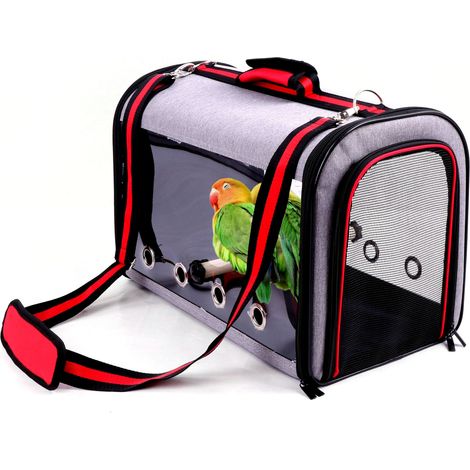 Cage de voyage pour oiseaux, sangle portable pour perroquet, respirante pour animaux de compagnie (1/5)