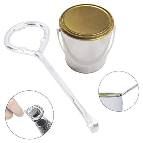 Farbeimeröffner, Metalleimeröffner, 2 Stück, 5-Liter-Eimeröffner, geeignet für Farbdosen, geeignet für Dosenöffner (1/3)