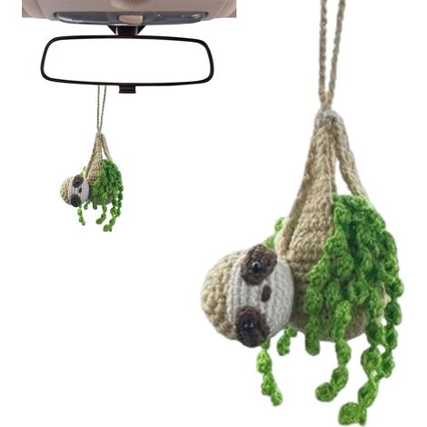 Anhänger  Häkeln Rückspiegel Deko  Garn Auto Ornament  Hängende Cartoon Dekoration für Auto Schlafzimmer Taschen DIY Geschenk Niedlich Handgemacht (1/5)