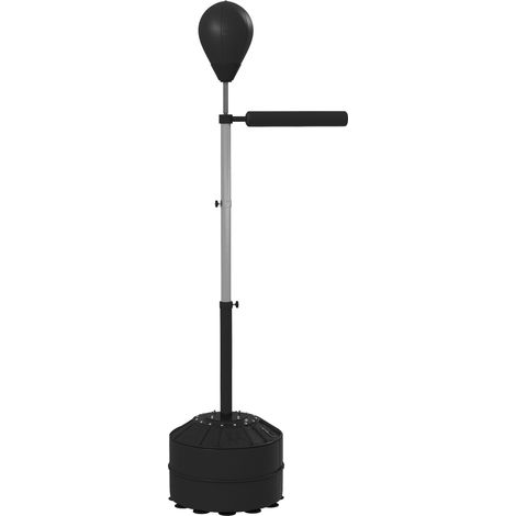Punching Ball avec Barre Girevole Adultes Hauteur Réglable 1,6-2m Noir