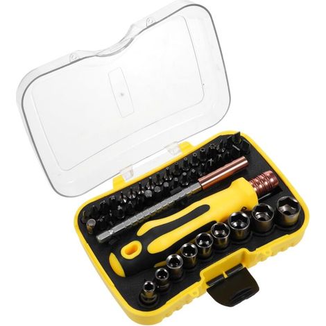 royaluxe -Clé à douille, jeu de tournevis, jeu de tournevis de précision polyvalent, Kit de mini-tournevis combinés multifonctions, jeu d'embouts multiples, outil de tournevis multiple, kit de réparat (1/5)
