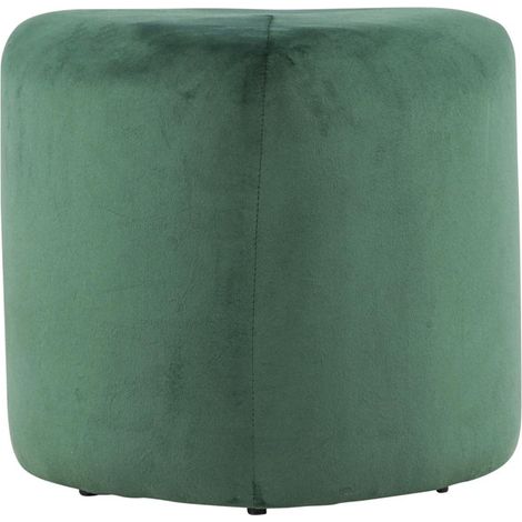 Pouf en Velours "Peg" 46cm Vert (1/5)
