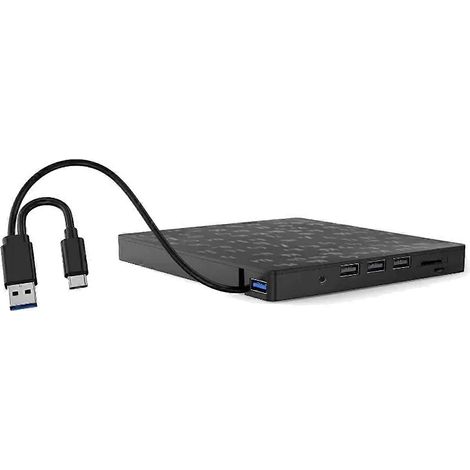 Lecteur/graveur CD/DVD externe avec lecteurs optiques pour PC et ordinateur portable, compatible avec cartes SD/TF et USB 3.0. (1/4)