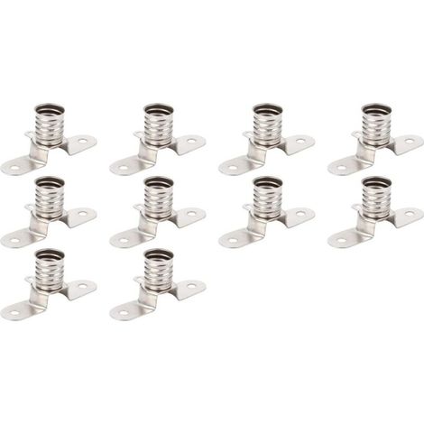 E10 Douille Ampoule 24 Pièces Douilles E10 pour Lampe de Signalisation Douille E10 avec Cosses à Souder,Vissez le Petit Porte-Ampoule pour Expériences Circuits Electriques Tests