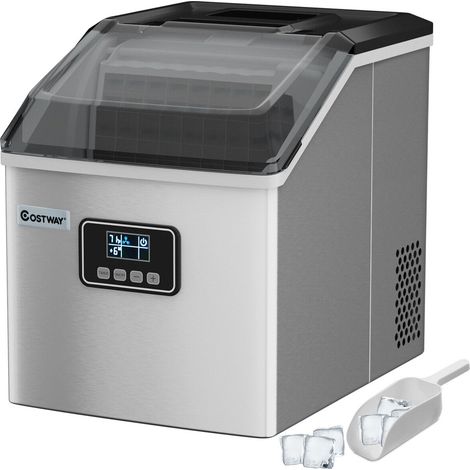 Countertop Ice Maker Portable Ice Cube Making Machine 22KG/24H with LCD Display