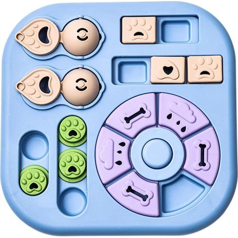 Hundespielzeug – Futterautomat gegen Langeweile, sicheres Silikonpuzzle mit Futterbelohnung, interaktives Kau-System, Spielzeug für Welpen und Kätzchen (1/5)