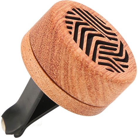 Diffuseur d'huiles essentielles portable pour voiture en bois de rose, mini avec pierre volcanique, purificateur d'air auto. (1/5)