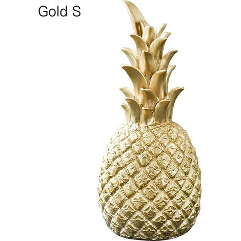 1 Statue Ananas Résine Dorée Petit Modèle Décoration Intérieur Salon Bureau Cadeau (1/5)