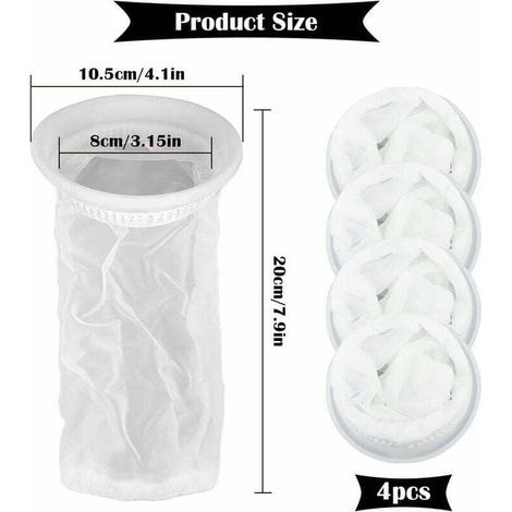 Tuserxln – 4er-Pack IBC-Regenwasserfilter (1000 Liter) – Reißfestes Nylon – DN75-Anschluss für Regenwassersammeltanks – Wiederverwendbar (1/5)
