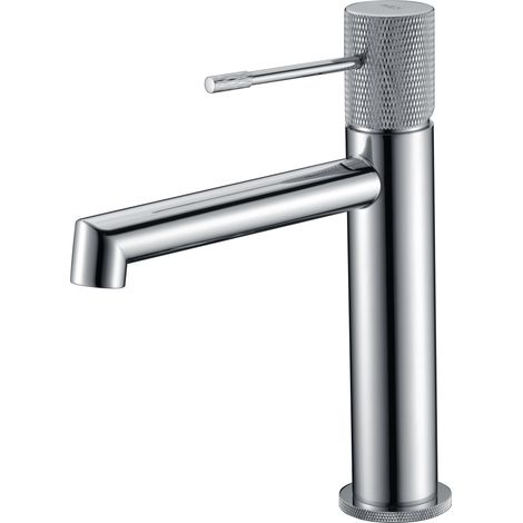 Rubinetto monocomando per lavabo  Modello LINE  Becco universale  Colore grigio finitura cromata [IMEX®] (1/3)