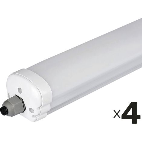 V-TAC LED-Feuchtraum-Wannenleuchte, 36W, 4320lm, 4500K, 1200mm, 4 Stk