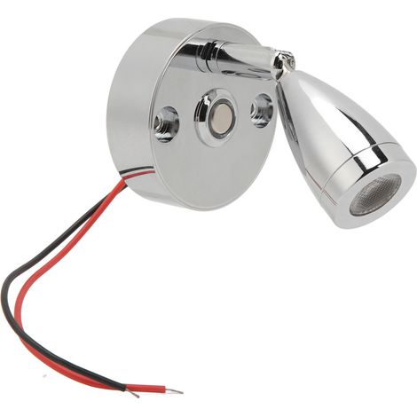 Leselampe für Wohnmobile, USB-Ladefunktion, Touch-Bedienelemente, verchromte Aluminiumlegierung, 12-24 V DC, für Wohnwagen, Anhänger oder Boote (1/5)