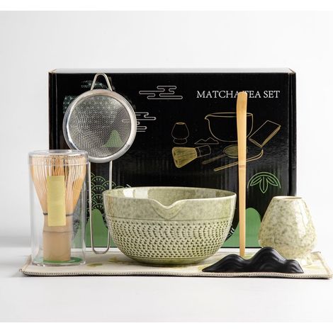 Matcha-Geschenkset – 7-teilig – Matcha-Starterset – Matcha-Besen – Komplettes Set, kompatibel mit traditionellem Matcha – Bambus – Wunderschön verpackt (1/5)