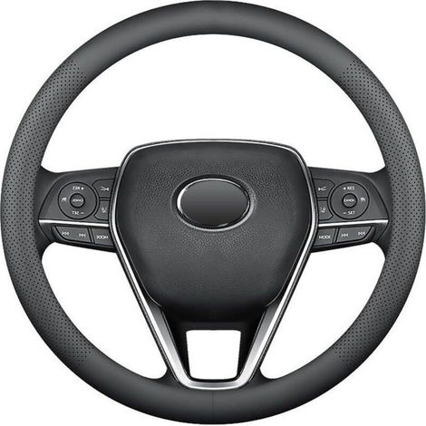 Housse de Volant - Cuir Nappa Antidérapant - Diamètre 37 à 38,5 cm - Universelle - 1 Pièce (1/5)
