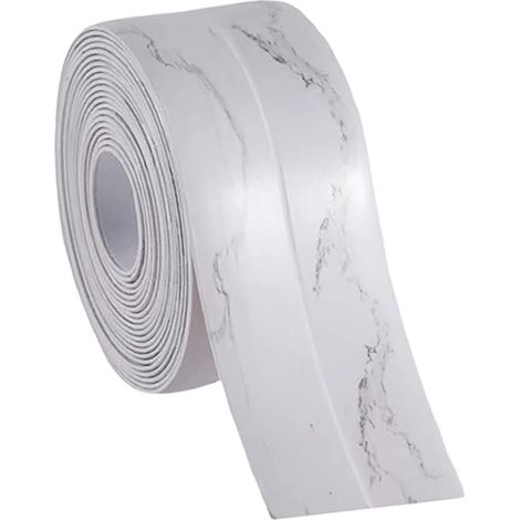 Bande à joints imitation marbre - auto-adhésive et imperméable - convient pour toilettes, baignoires, lavabos, etc. - 1 rouleau de 3,2 mètres (1/5)