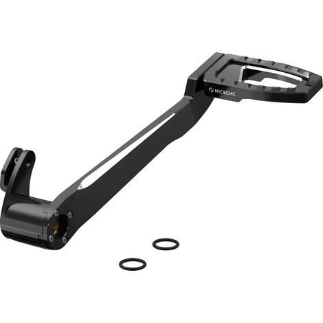 Repose-pieds, Aluminium Durable, Compatible avec les Modèles Harley, noir (1/2)