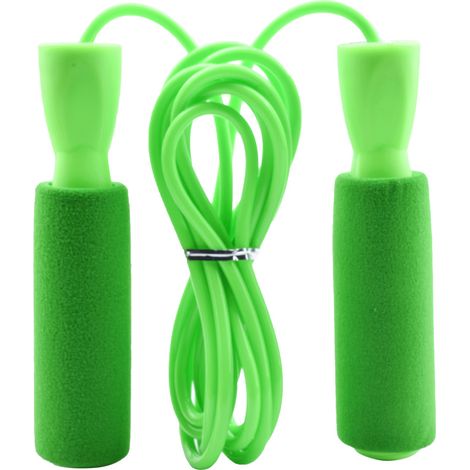 Corde À Sauter - Poignées En Mousse Et Roulements À Billes - Câble Pvc Réglable - Pour Fitness Extérieur Et Intérieur - 1 Unité (1/5)
