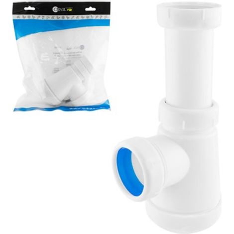 Siphon extensible [MARQUE] Sortie horizontale 1-1/2" Réducteur 40 mm 32 mm