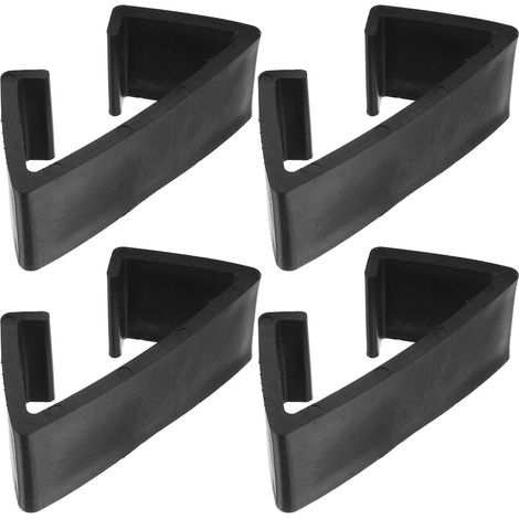 eur de Meubles 4pcs Noir en Plastique, Pinces pour chaises en rotin avec Serrage Fort pour Salon de Jardin extérieur (1/5)