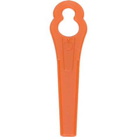 Lot de 100 lames plastique de rechange pour coupe-bordure, tondeuse à gazon, 80mm, trou 11x7mm, orange (1/5)