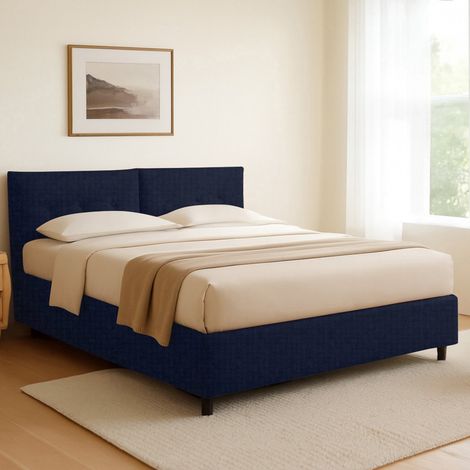 Letto Singolo Exeter, Sfoderabile, Contenitore Made in Italy, Viola Scuro (1/5)