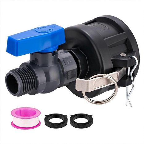 Adaptateur pour réservoir IBC, verrouillage à came de 2 pouces, compatible avec les réservoirs IBC de 275 à 330 gallons. (1/5)