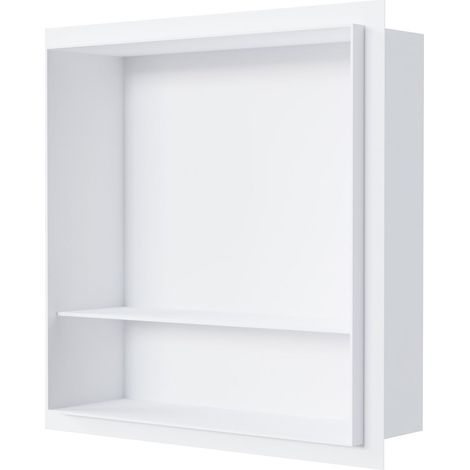 Bernstein – Niche murale de douche acier inox 30x30x10cm – Étagère encastrable étanche – Installation facile 4 points de fixation – Qualité allemande - NT303010X
