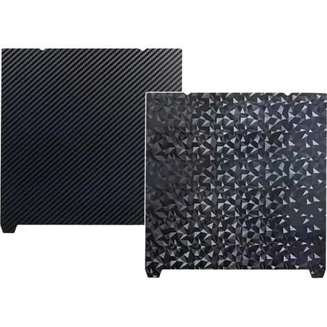 Feuille 3D PEO+PET 310 x 315 mm pour Creality K1 Max/Ender 3 V3 Plus Diamond PEO+Carbon Fibre PET Flexible Spring Steel Bed Plate pour Creality K1 Max/Ender 3 V3 Plus Imprimante 3D (pas (1/5)