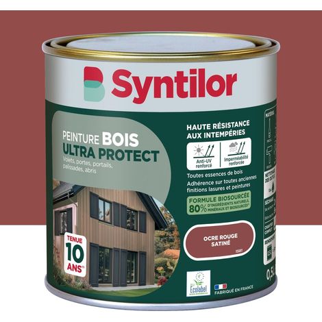Vernice per legno da esterni Ultra Protect SYNTILOR, ocra rossa con finitura satinata, 0,5 l SYNTILOR (1/5)