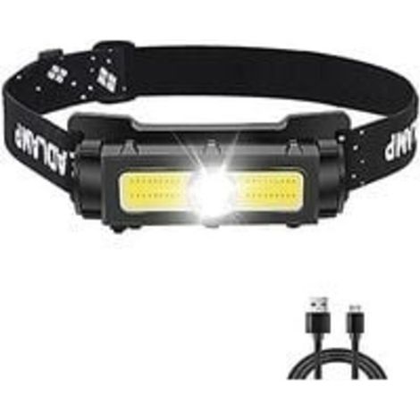 Lampe Frontale Puissante 1000 Lumens,Lampe Frontale LED Rechargeable avec Lumière Rouge Blanche et Aimant Amovible Torche Frontale 7 modes pour la Course, le Camping, la Pêche [Classe énergétique A+++