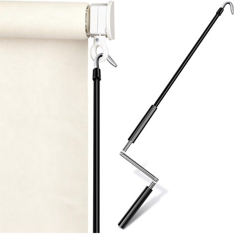 Manivelle Store Banne 62cm, Tige de Store pour Auvent Extérieur Noir (1/5)