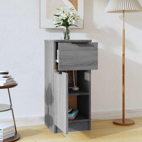 Buffet de Cuisine Gris Sonoma, Meuble de Rangement 30x30x70 cm en Bois d'Ingénierie, Étagère Multifonctionnelle pour Salon et Entrée (1/5)