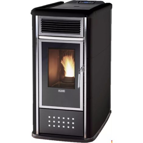 BRICOSOL ESTUFA DE PELLET KLOVER MODELO BELVEDERE 18 Negro (1/4)