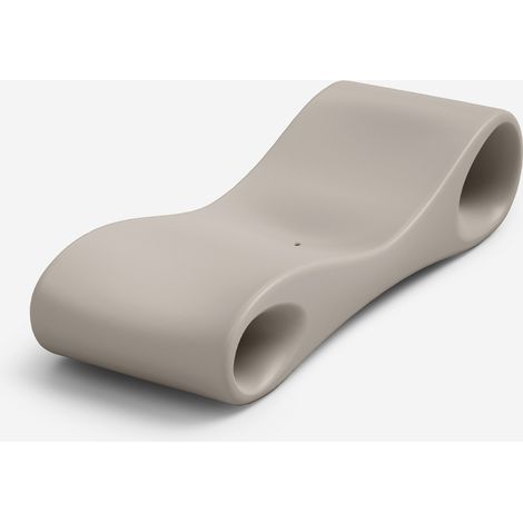 Lettino prendisole di design in polietilene outdoor Slice - Beige (1/4)