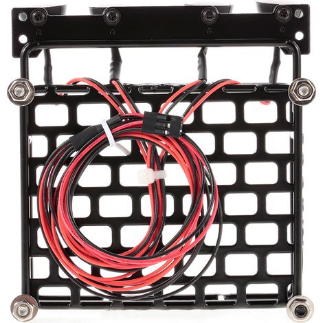 Porte-bagages de toit avec barre lumineuse pour 1/10 RC chenille axiale SCX10 D90 110 Traxxas TRX-4 HSP pièces de voiture (1/5)