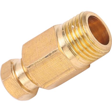 Raccord de tuyau d'huile en laiton, adaptateur droit pour conduit en nylon, cuivre ou aluminium PD418 (1/5)