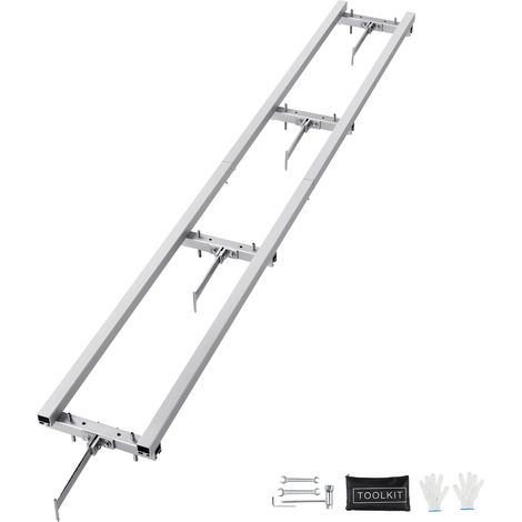 VEVOR Guida per Fresatura da 274cm, Kit di Barre Trasversali, Guida per Troncatrice a Catena, Sistema di Guida per Segheria in Alluminio Regolabile, Binario Guida per Troncatrice a Catena di Falegname (1/5)