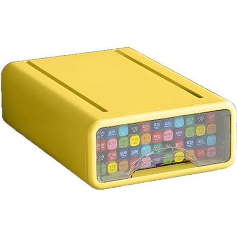 Caja organizadora de escritorio，Caja con cajones apilable，Plástico，Caja organizadora de escritorio colorida con cajones (1/5)