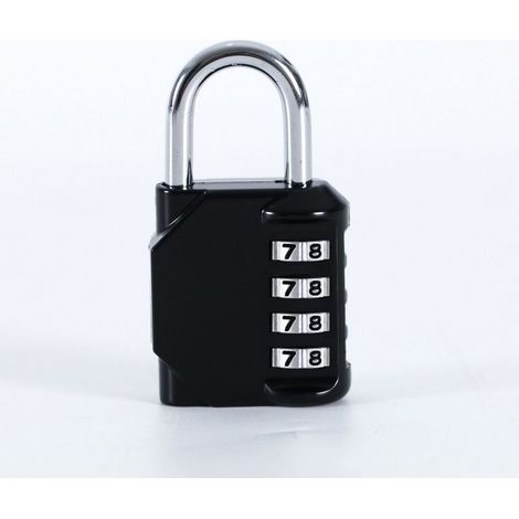 4 chiffres étanche à l'épreuve des intempéries extérieur Code Lock (noir) entrepôt porte vache tête créative en alliage de zinc Code cadenas (1/5)
