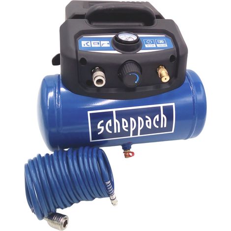 Scheppach Druckluft Kompressor HC06 mit Schlauch 6L 9,7kg ölfrei Druckluftgerät (1/4)